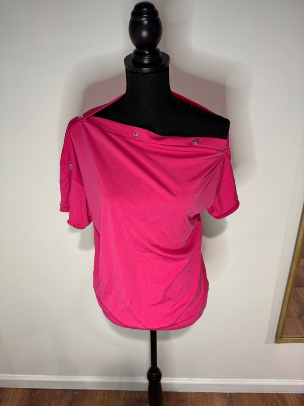 Off-Shoulder Hot Pink Women's Top